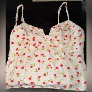 Sienna Sky White and Pink Floral Top